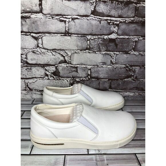 Birkenstock White Leather Oswego Slip On Loafers Shoes Women Sz 42EU/11M US - Picture 4 of 16